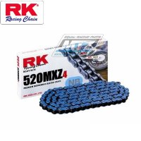 Řetěz RK 520 MXZ4 (114čl) - netěsněný/ bezkroužkový (modrý)