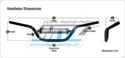 idtka Renthal 61301 Enduro-High (7/8 = 22mm) s polstrem - zlat