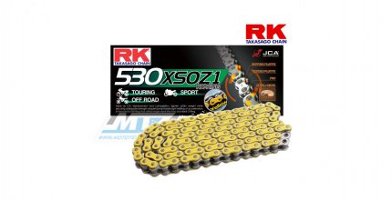 Řetěz RK 530 XSO (124čl) - těsněný/ x kroužkový (žlutý)