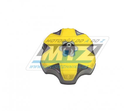 Víčko nádrže MEC žluto-černé Suzuki RM65+85+100+125+250 +RMZ250 +RMZ450 +RMZX 450 + Kawasaki KX125+250