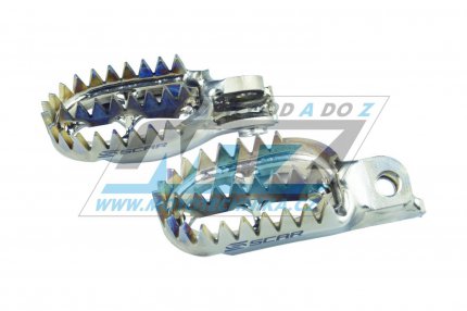 Stupačky titanové SCAR Racing - KTM SX+SXF+EXC+EXCF + 50SX+65SX+85SX + 690+790 Adventure+Enduro+SMC + 950+990+1050+1090+1190+1290 Adventure+SMC+SuperEnduro + Beta RR 2T+4T / 10-19 + Gas-Gas / 18-20 + Sherco SE+SEF / 10-23 + Husqvarna+Husaberg