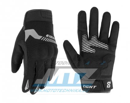 Rukavice motocyklové Eight First 4Way - černo-šedé - velikost M