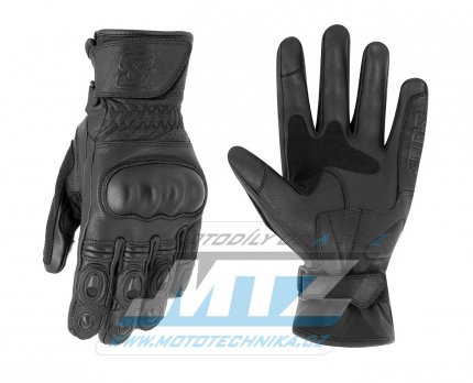 Rukavice motocyklov S-Line Spark Leather - ern - velikost L