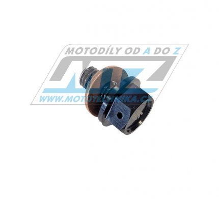 Šroub výpustný magnetický Scar M8x15 (závit 1,25) - Kawasaki KXF250 + KXF450 + KX250 + KX450