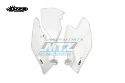 Bočnice + levý kryt air-boxu KTM 125SX+150SX / 16-18 + 250SX / 17-18 + 250SXF+350SXF+450SXF / 16-18 + 125EXC+250EXC+300EXC / 17-19 + 250EXCF+350EXCF+450EXC+500EXC / 17-19 - barva bílá