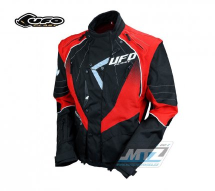 Bunda enduro UFO Sierra - černo-červená - velikost L