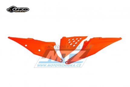 Bočnice Racing s děrovaným krytem KTM SX+SXF / 19-22 + EXC+EXCF / 20-23 - barva FLUO oranžová (neon oranžová)