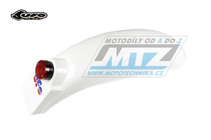 Blatník zadní UFO Vintage - ME08036-W - univerzální + Enduro se světlem - KTM / 75-76 + Gori / 74-76 + Beta / 76-78 - barva bílá