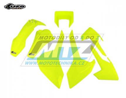 Sada plastů Husqvarna TE125+TE250+TE300 + TX125+TX250+TX300 + FE250+FE350+FE450 / 17-19 - barva FLUO žlutá (neon žlutá)