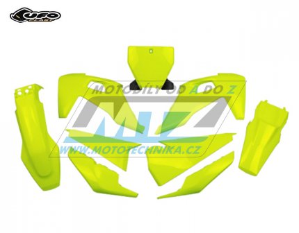 Sada plastů Husqvarna TC125+TC250 + FC250+FC350+FC450 / 19-22 + FX350+FX450+TX300 / 20-22 - barva FLUO žlutá (neon žlutá)