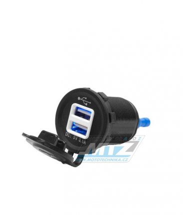 Zásuvka 12V/24V + 2x USB 5V/3.1A