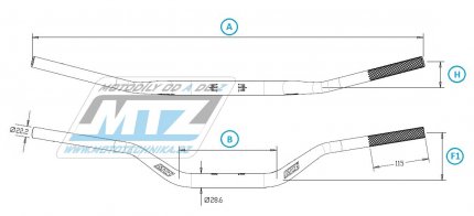 idtka Fatbar bez hrazdy (prmr 28,6mm) MTZ - modr