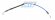 Hadice brzdová zadní Z-WHEEL BRAKE HOSE - ZETA W61-25052 - Honda CR125+CR250+CRF250R+CRF450R - modrá