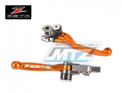 Sada výklopných páček ZETA PIVOT - ZETA ZE44-4117 - KTM + Husqvarna (brzda Brembo 05-13 / spojka Magura / 09-17) - oranžové