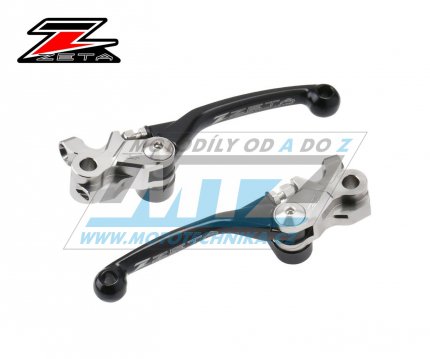 Sada výklopných páček ZETA PIVOT - ZETA ZE44-4171 - Husqvarna TE+FE / 22-23 + Gas-Gas EC+ECF / 21-23 (brzda Braktec / spojka Braktec) - černé