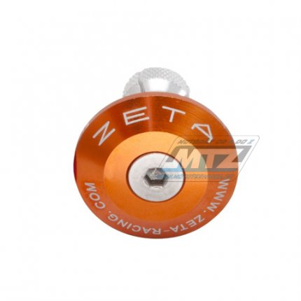 Koncovky/závaží řídítek Zeta Classic (pro vnitřní průměr řídítek ¤13/¤17mm) - ZETA ZE48-7109 - oranžové