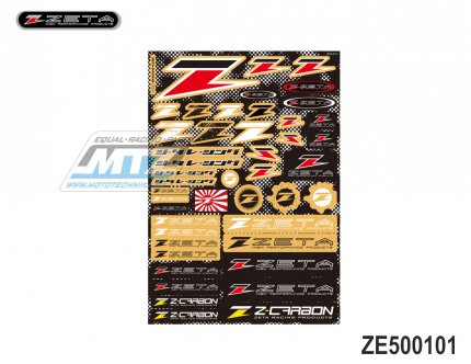 Sada nálepek ZETA RACING Sponzor (46 samolepek) - ZETA ZE50-0101