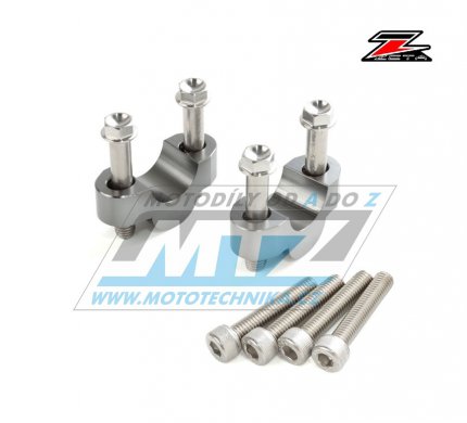 Podložky vyvýšení řidítek (průměr 22mm) - zvýšení o 14mm - ZETA ZE53-0714 - barva titanová