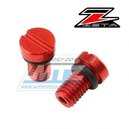 Šrouby odvzdušnění přední vidlice KYB/Kayaba + Showa (závit M5) - ZETA ZE56-11002 - červené