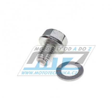 Šroub výpustný magnetický M12x15mm (závit 1,5) - ZETA ZE58-1525 - stříbrný