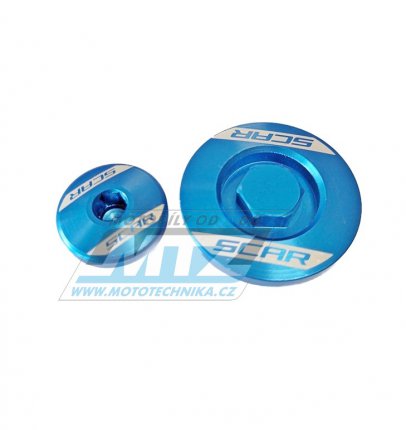 Zátky motoru Scar modré - Yamaha YZF450 / 23-25