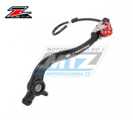 Pedál brzdy ZETA ZE90-7422 - Husqvarna FC250+FC350+FC450 / 16-22 + FE450+FE501 / 17-23 + TC250 + FX450+FS450 + KTM + Gas-Gas MC+EC - červerný