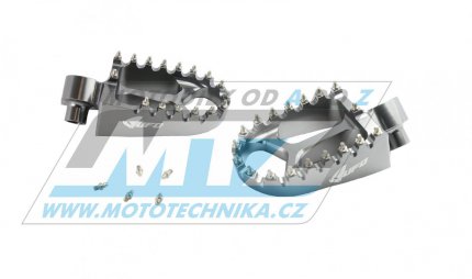 Stupačky UFO Racing Alu - Yamaha YZ125+YZ250 / 98-25 + YZF250+YZF450 + YZF250X+YZF450X + YZ125X+YZ250X + WRF250+WRF400+WRF426+WRF450 + 700 Tenere + Honda+Gas-Gas+TM