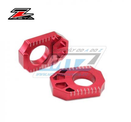 Dorazy osy zadního kola ZETA ZE93-5313 - Yamaha YZ125+YZ250 / 99-24 + YZF400+YZF426+YZF250+YZF450 / 98-08 + WRF400+WRF426+WRF250+WRF450 / 98-24 + WR250R+WR250X / 07-20 - červené