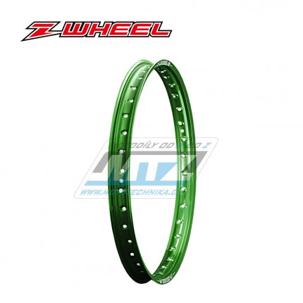 Rfek motocyklov - rozmr 1,60x21" 36H (pedvrtan / 36 otvor) ZETA Z-WHEEL W01-92414 - zelen (pedn)