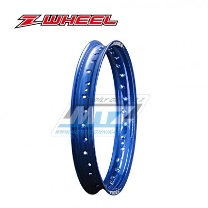Ráfek motocyklový - rozměr 1,85x19" 36H (předvrtaný / 36 otvorů) ZETA Z-WHEEL W01-73412 - modrý (zadní)